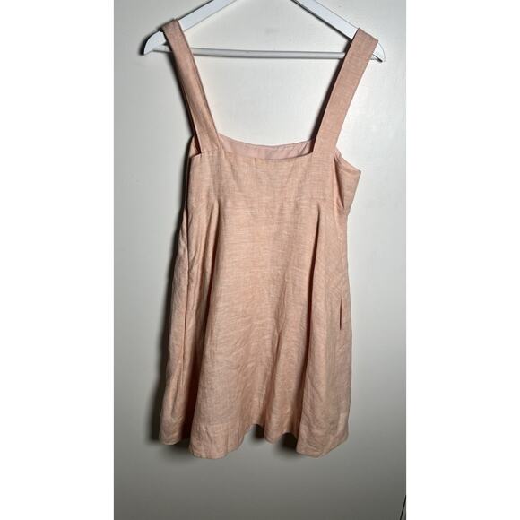 Banana Republic‎ Linen Kenza Mini Dress Babydoll Pink Size 6 Sundress NEW - Picture 5 of 14